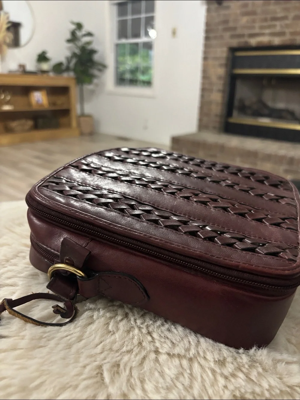 Etienne Aigner‎ Vintage Braided Leather Crossbody Bag